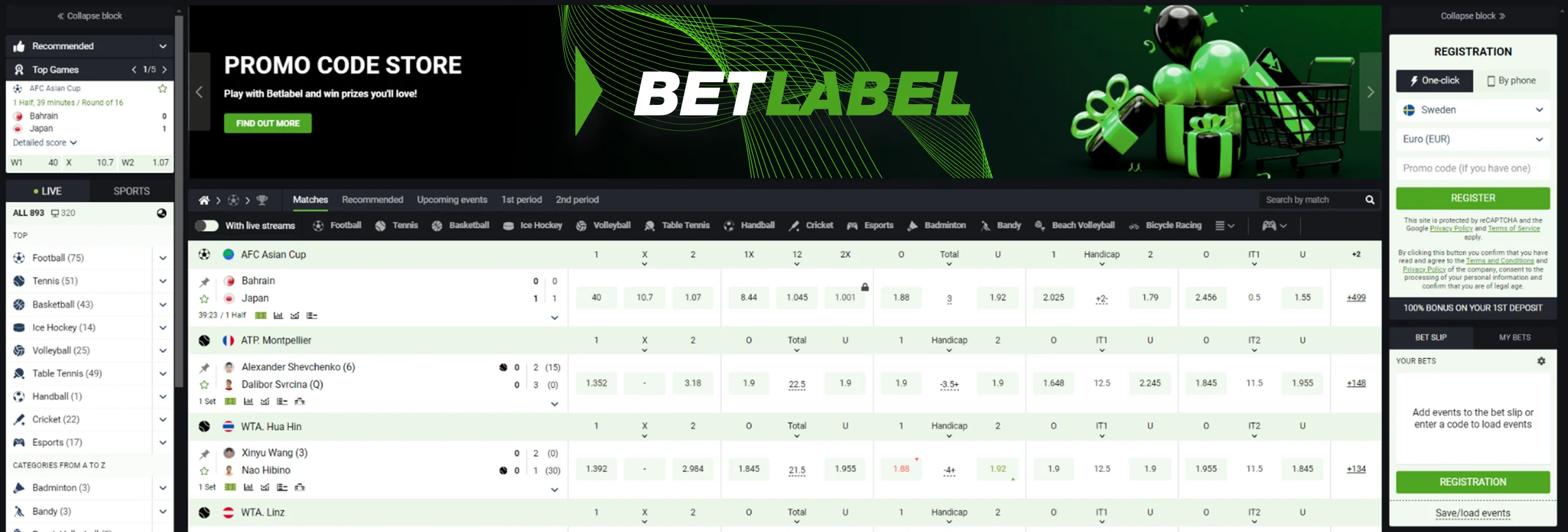 BetLabel Internetspel